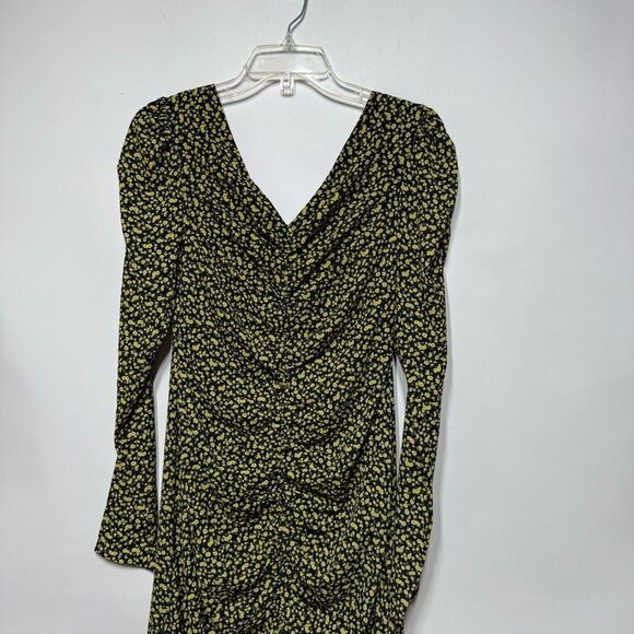 Eimy Istoire Stormi Flower Long Sleeve Midi Dress in Black M NWT - Picture 15 of 16